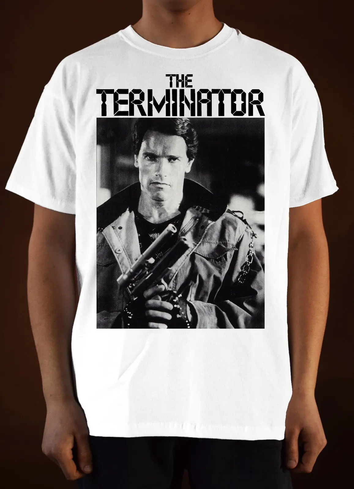 Терминатор фильм плакат Ver. 4 Arnold Schwarzenegger футболка (белый) S-53XL футболки