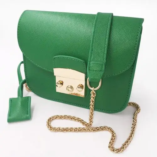 KYYSLO, женские сумки с цепочкой, европейские и американские сумки через плечо для женщин, маленькие квадратные сумки через плечо - Цвет: Зеленый