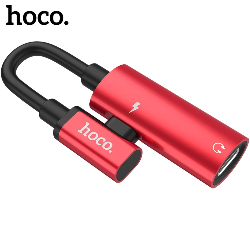 HOCO аудио кабель для Apple plug 2в1 Быстрая зарядка 3,5 мм аудио конвертер адаптер для iPhone X XS Max XR 8 наушники Поддержка Микрофона