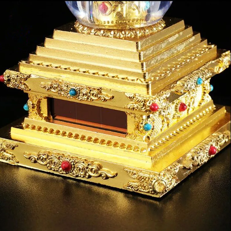 Древний фантастический тибетский буддийский Stupa поставки медь Bodhi пагода 14 см золото тонкой работы/башня Будды может украшения