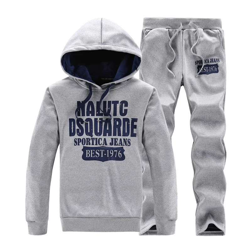 

Tracksuits Sportswear for Men Spring Autumn Male Hooded Hoodies Sweatshirts+pants Running Jogging Casual Set Sports Suit