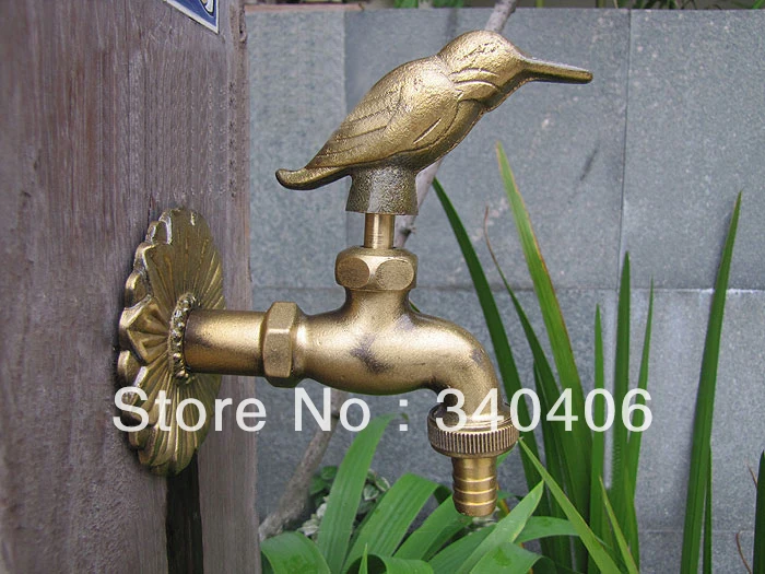 Wall Mounted Outdoor Antique Brass Garden Faucet Garden Mixer Tapin