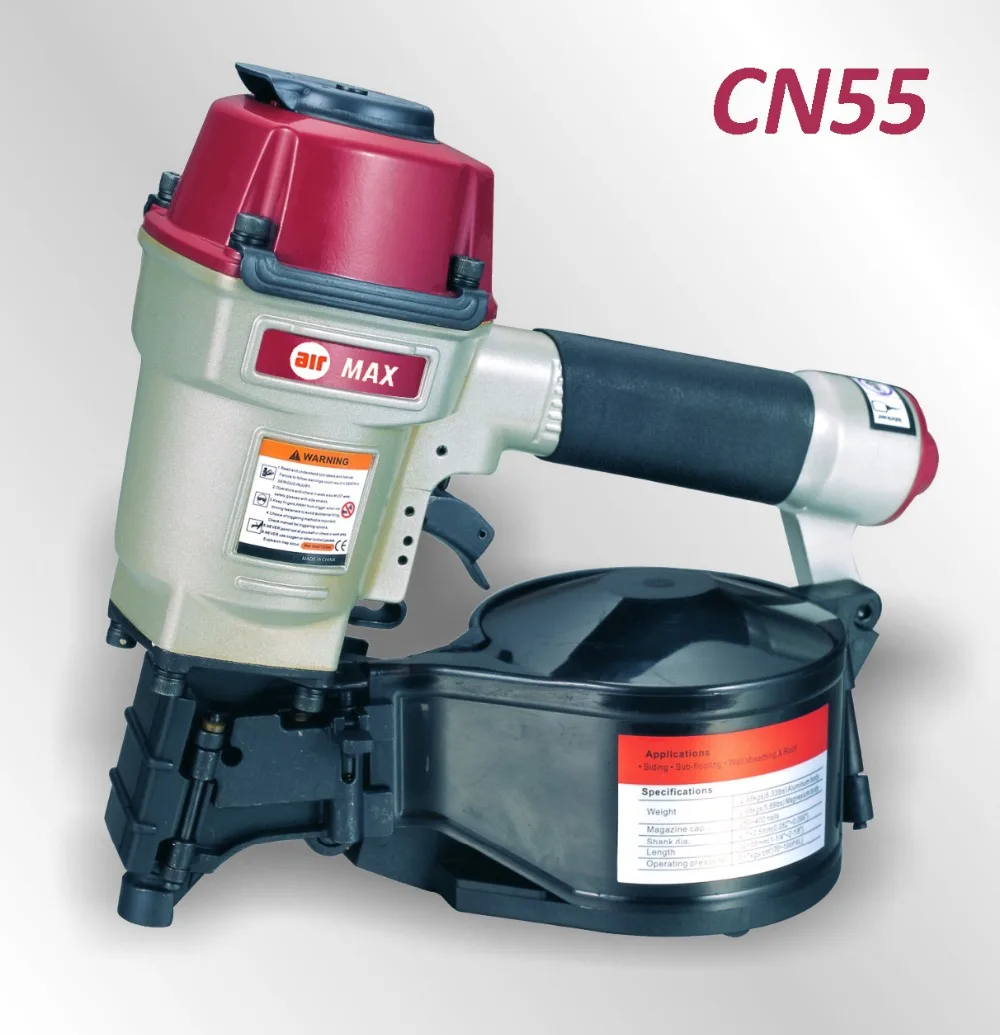 CN55 Coil Siding Nailer, Pneuatic Siding Coil Nailer 1 Inch To 2-1/4