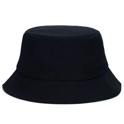 Панама унисекс, женская, простой стиль, одноцветная шляпа от солнца для мужчин и женщин, летние шляпы - Цвет: black