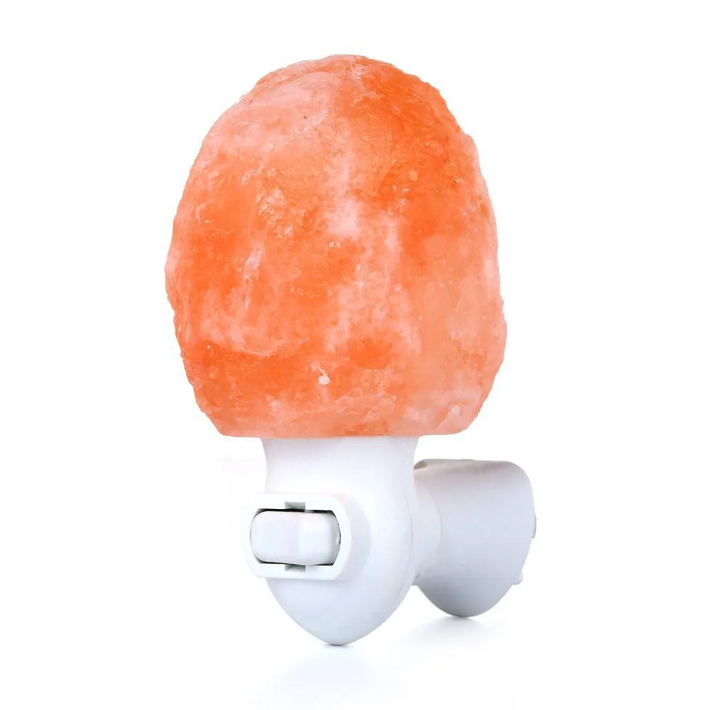 

Himalayan Warm white LED Salt Lamp Natural Crystal Hand Carved Night Light for Lighting Decoration and Air Purifying with Plug