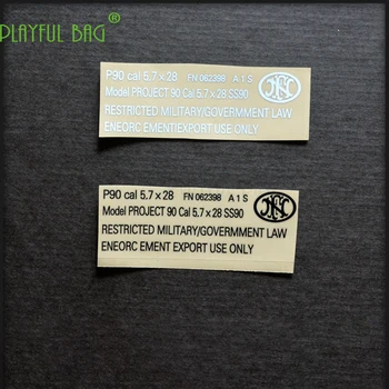 Outdoor CS P90 Sticker toy gel ball gun lovers metal waterproof DIY sticker M4 Jin Ming scar HK416 Le Hui ak74u L39