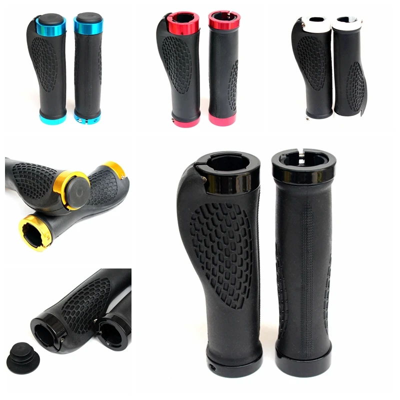 

1 Pair MTB Road Cycling Skid-Proof Grips Anti-Skid Rubber Bicycle Grips Mountain Bike Lock On Bicycle Handlebars Grips