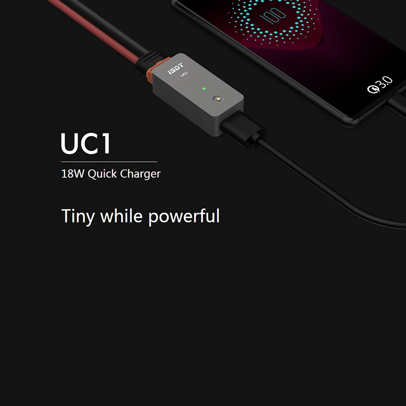 

FATJAY ISDT UC1 Mobile phone charger QC3 18w usb external field charging input 2-6s lithium battery