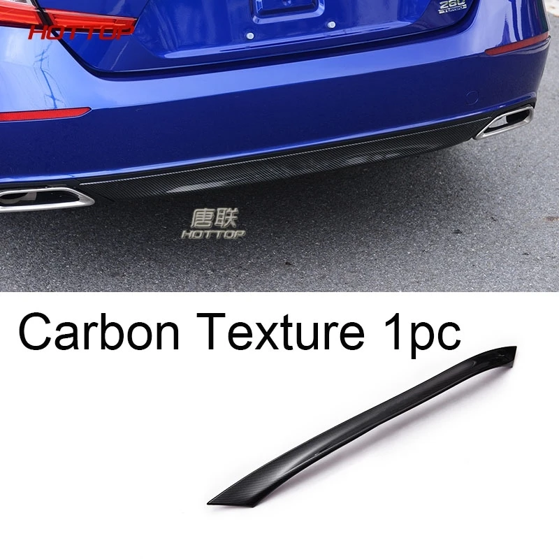Накладка на задний бампер, литье, подходит для Honda Accord 10th Текстура углерода, красный, серебристый, 3 цвета на выбор, Стайлинг автомобиля - Цвет: Carbon 1pc