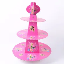 1 комплект, 3 уровня, летающий эльф, фея Динь-Динь, подставка для торта, детский душ, вечерние принадлежности для детей с изображением пирожного на день рожденья