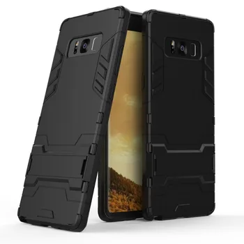 

20pcs a Lot PC+TPU Anti-Knock Armor Stand Silicone Case For Samsung Note 8