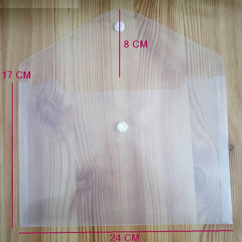 200PCS Transparent Plastic A4/A5 Folders File Bag Document Hold Paper Storage Office School Supplies