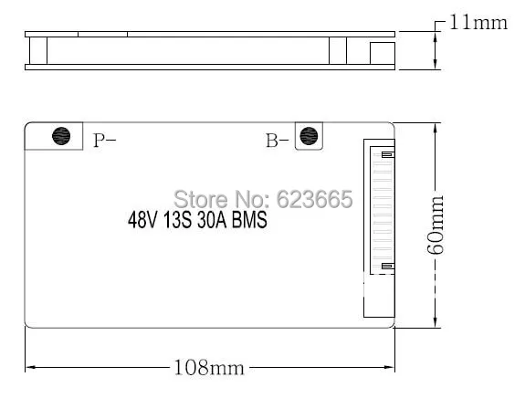 48V BMS 13S BMS используется для 48v 10ah 20ah 30ah 40ah 50ah литий-ионный аккумулятор 3,7 v ячейка 13s PCM/PCB/BMS с функцией баланса