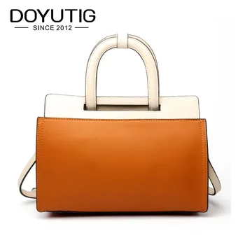 

DOYUTIG Business Style Leather Handbags For Women High Quality Casual Female Big Tote Large Capacity Business Lady Handbags F598