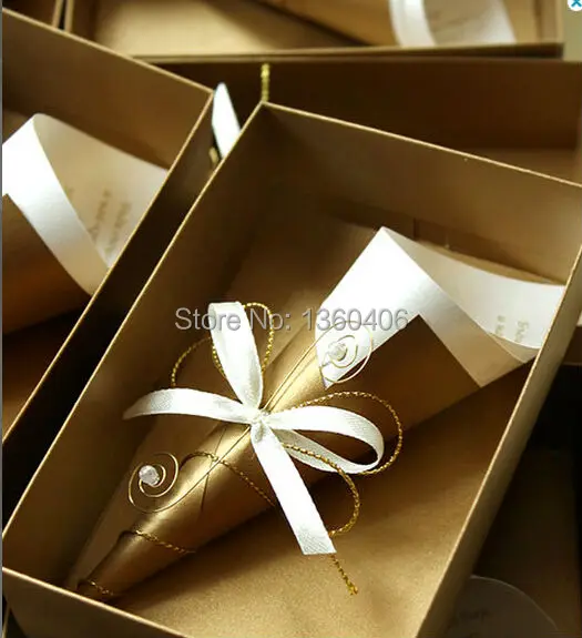 luxury scroll wedding invitations card party wedding india gold
