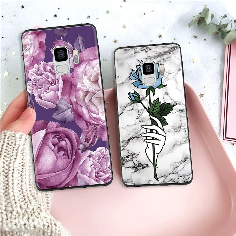 

Marble Floral Case For Samsung Galaxy A10 A20e A30 A40 A50 A60 A70 M10 M20 M30 Note 4 5 8 9 S6 S7 Edge S10 S9 S8 Plus Cats Coque