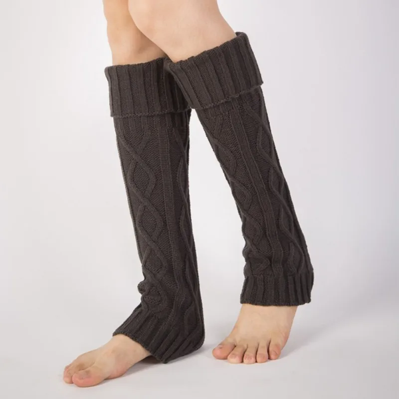 1 Pair Long Leg Warmers Women Crochet Knitted Soft Elastic Machine Washable Boot Cover Loose Socks | Женская одежда