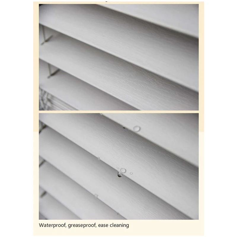 PVC para ventana, persiana Horizontal de madera de imitación 50MM para ventanas, listón sólido, sombreado abierto|Persianas, cortinas y estores| - AliExpress