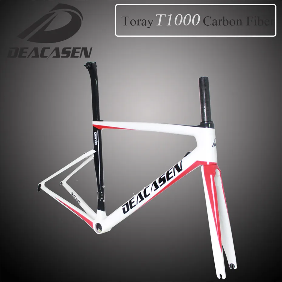 Deacasen покраска версия цвет белый и красный fasterway 2018 T1000 карбоновая рама дорога: +