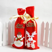 Крышки бутылки вина сумки украшения дома вечерние Санта Клаус Рождество Oct16 Прямая поставка