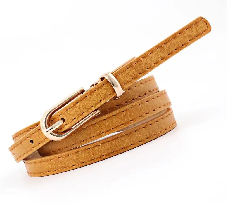 Camel Belt Разноцветный женский свитер из искусственной кожи, тонкий пояс, Женские поясные ремни, пояс для диких девушек, пояс для платья Cinto Feminino Cinturone - Цвет: Camel Belt