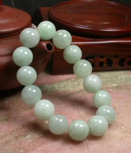 

free shippinbg 02162 Natural A JADE Jadeite Bead Bangle Bracelet