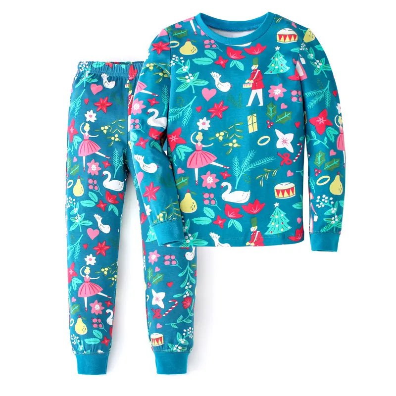 Little Bitty/детская одежда для сна хлопковые детские комплекты одежды с космическими ракетами топ+ штаны, детская одежда на осень и весну, костюм для мальчиков и девочек