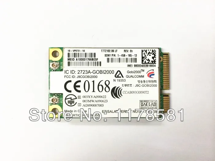 Sierra Беспроводной Gobi2000 3g Mini PCI-E карты для DELL ASUS TOSHIBA ACER SONY