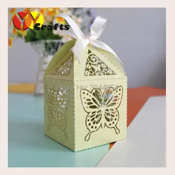 

big green butterfly festival decoration laser cut wedding cake box with very cheap price