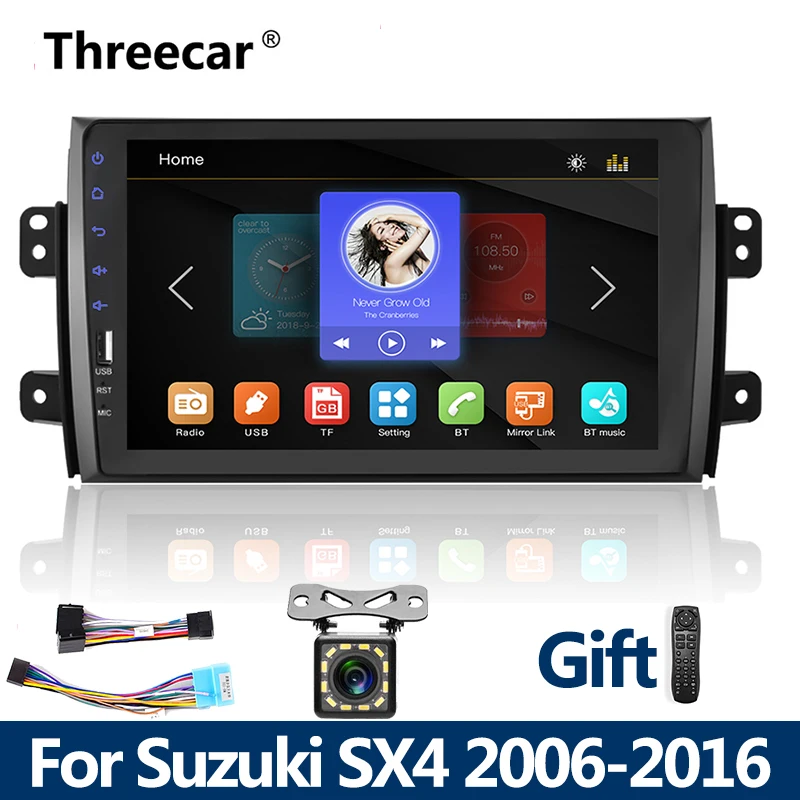 2din Автомагнитола 9 дюймов сенсорный mirrorlink Android телефон для Suzuki SX4 2006-20162 DIN MP5 плеер Авторадио Bluetooth магнитофон - Цвет: 12 camera