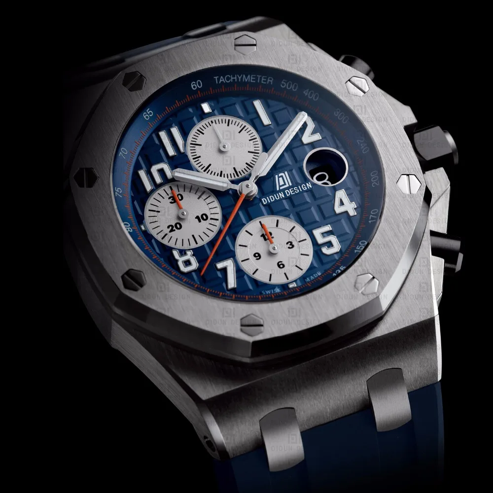 DIDUN Watches men Luxury Brand Men Steel Quartz Watches Men Military Sports WristWatch 30m Water Resistant