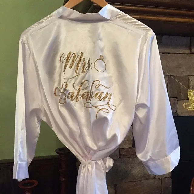 Изготовленный На Заказ бледно розовый халат атласный Атласный халат для женщин пижамы для невест Свадебные brideslmaid подарок мать сестра невесты халат жениха