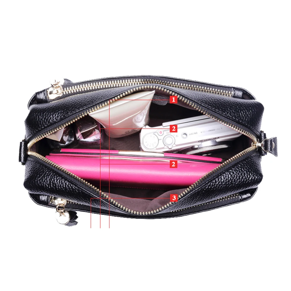 Сумка мессенджер женская из натуральной кожи на молнии|ladies messenger bag|shoulder bagscross body