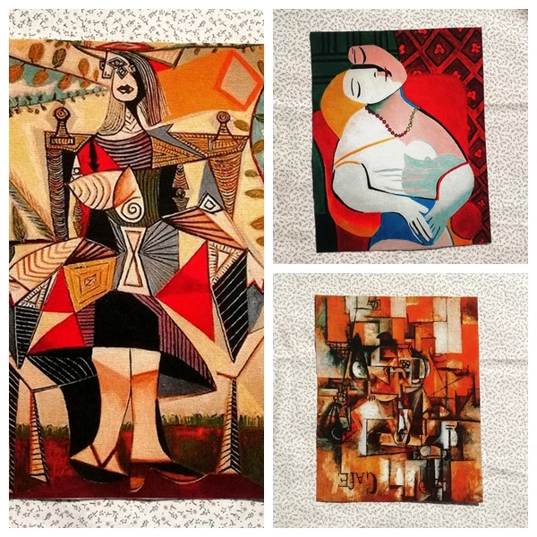 ZENGIA ручная окрашенная ткань Пикассо хлопок холст пэчворк diy швейная ткань Ремесленная картина маслом мечта украшение стены