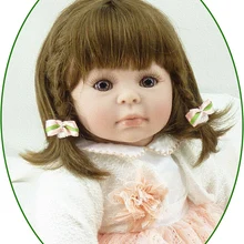 Около 2" силиконовая виниловая кукла-Реборн, игрушки, сопроводительная Спящая девочка, Реалистичная мягкая кукла для подарка на день рождения
