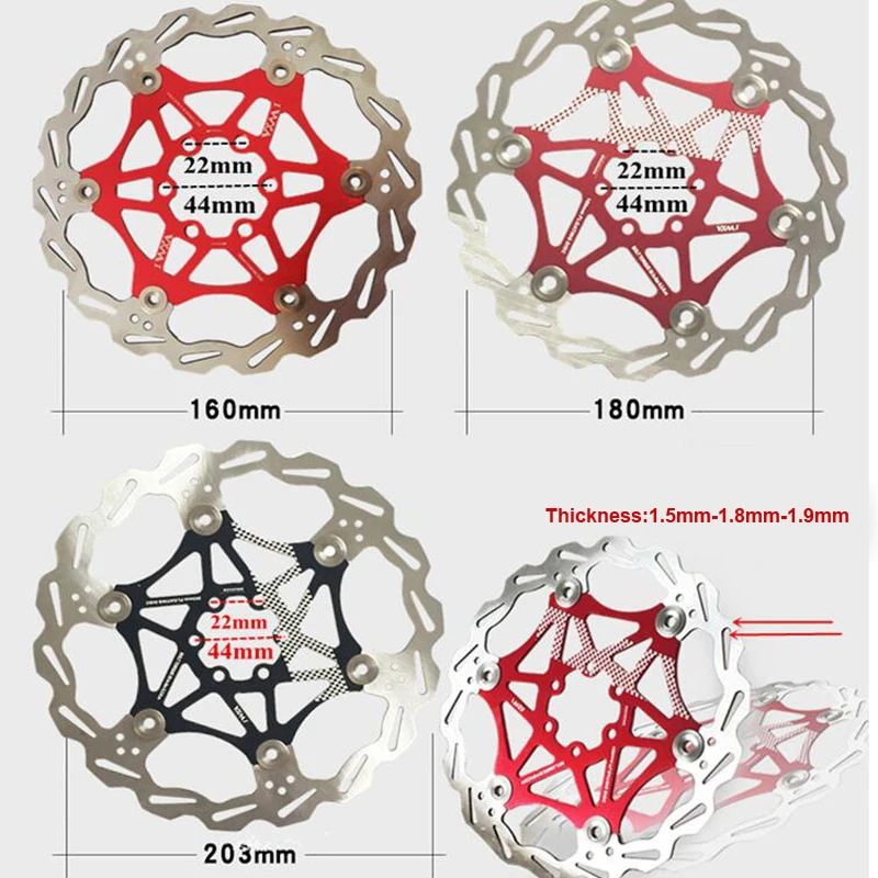Диски для горных велосипедов замена тормозного ротора DH 160 мм 180 мм 203 мм вращающийся диск ротора