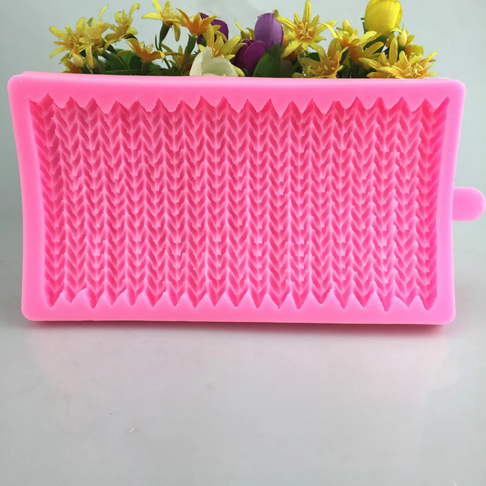 Creative Wool Knit Weave Pattern Border Silicone Mold Cake Decorating Tools For Fondant Cakes Wedding Birthday Baking | Дом и сад