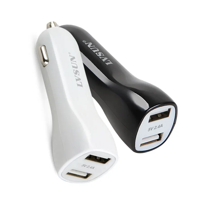 5V 2.4A микро авто Универсальный двойной USB порт автомобильное зарядное устройство