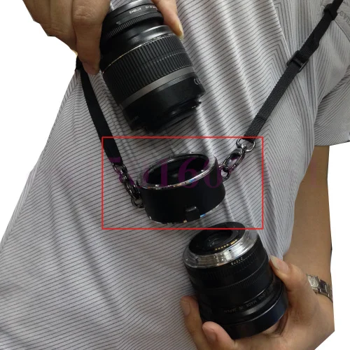 Двойной головкой объектив Флиппер держатель быстрое изменение инструмент Резервное помощником для цифровых зеркальных фотокамер Nikon Камера с ремешком