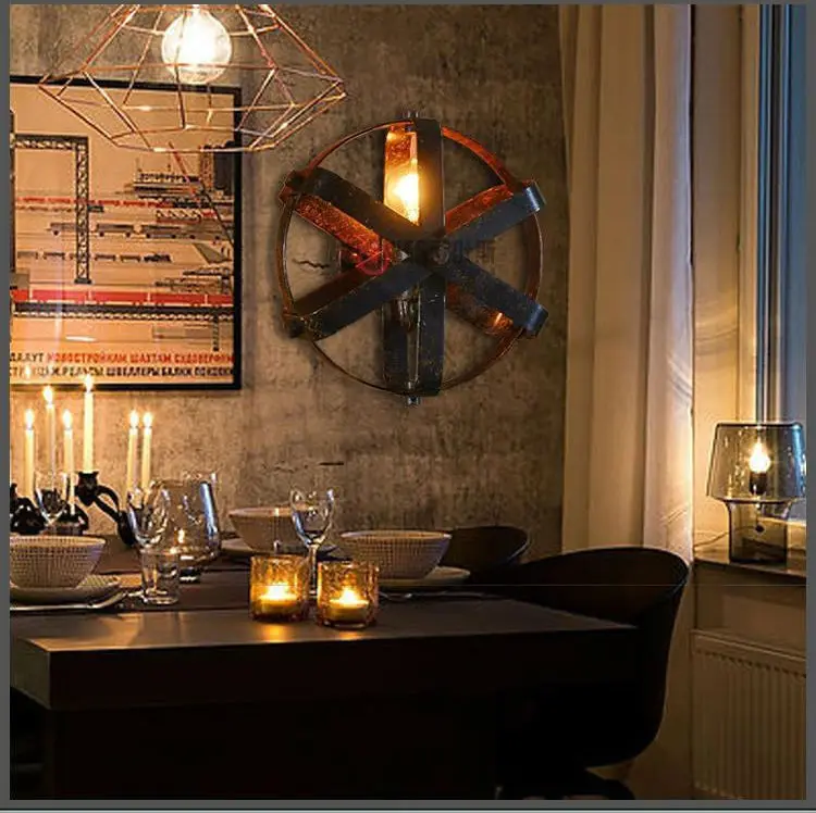 

Loft North American industrial wind warehouse retro rust creative personality aisle hotel bar coffee house lamp bedside lamp