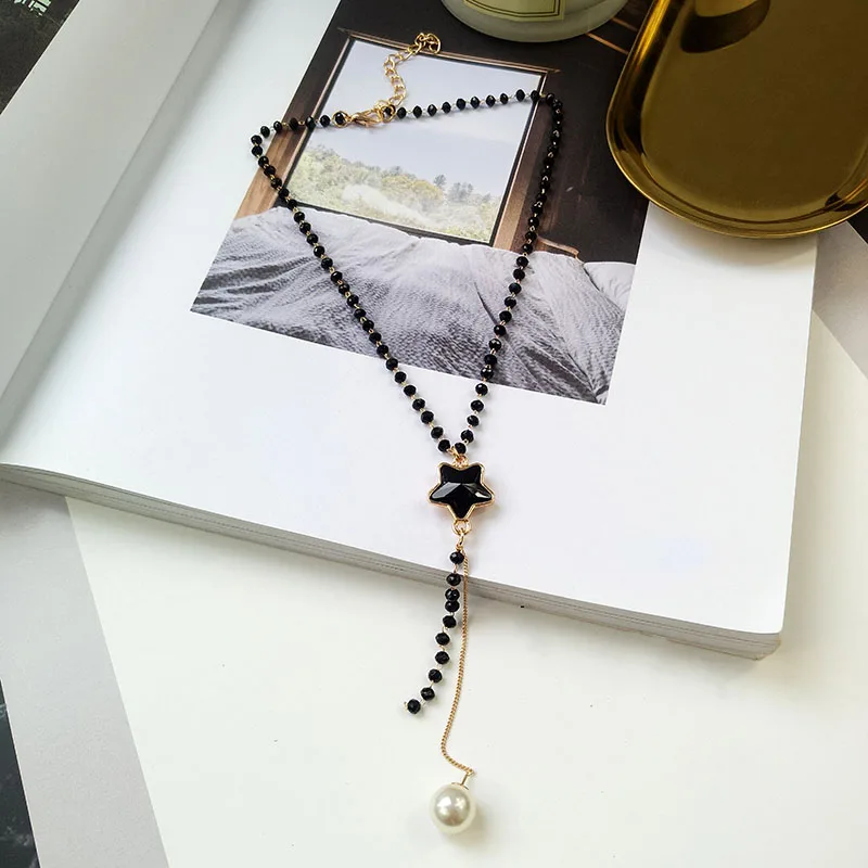Short-necklaces-of-pentagram-short-necklaces-Korean-temperament-collar-necklaces-simple-neckband-female (1)