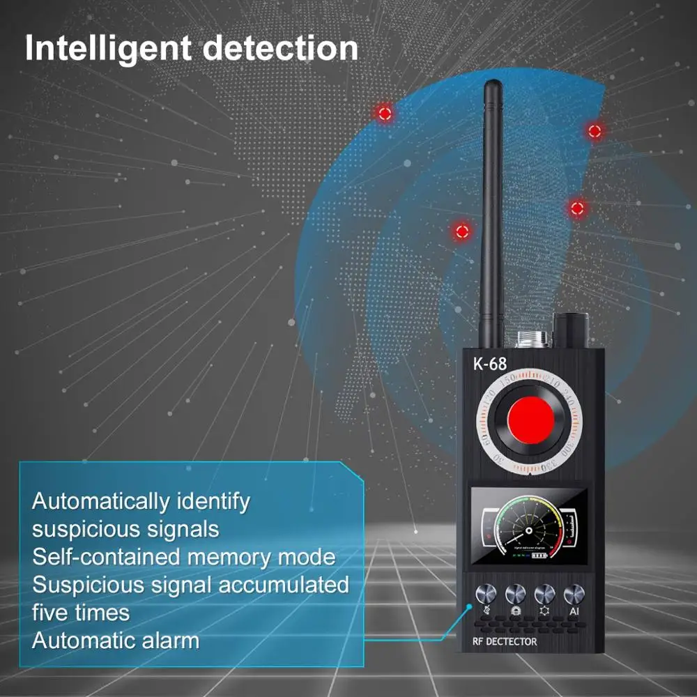 Анти-шпионский детектор беспроводной радиочастотный сигнал сканер мини-камера лазерный объектив GSM устройство искатель gps-трекер детектор