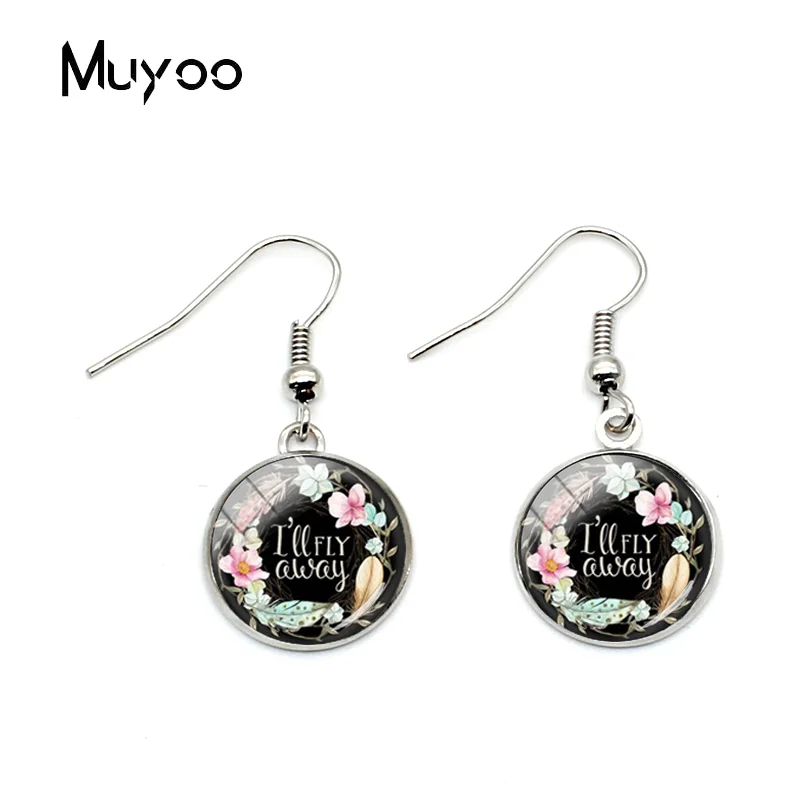 2018 New Design Bible Verses Drop Earring Glass Dome Hook Earrings