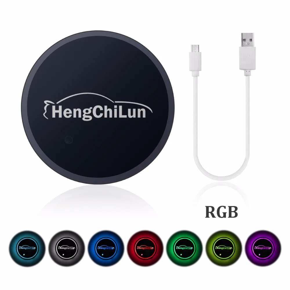 

1Pcs RGB Mat Waterproof Car LED Cup Holder Mat Pad Bottle Drinks Coaster Built-in Vibration Light Sensor For Ford Opel infinite