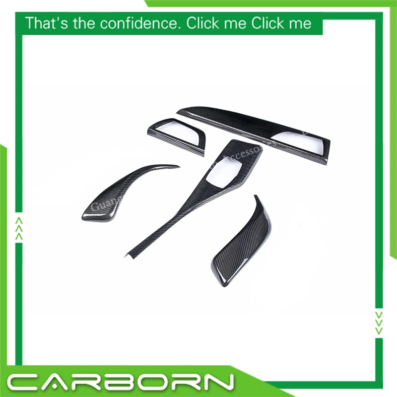 (Pre-sale lead time 30 days) For-BMW 2 Series F22 218i 220i 228i M235i Gloss Carbon Fiber Interior Trim 5pcs Set-LHD 12-16