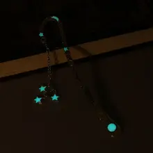 Светится в темноте светящаяся книжная маркер креативная Закладка со звездами этикетка школьные канцелярские принадлежности