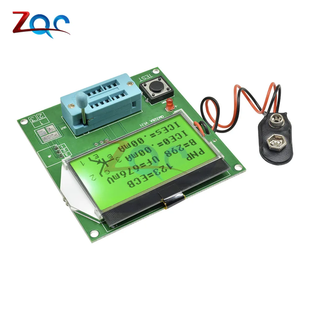 ЖК-дисплей GM328A транзистор прибор для замера, измеритель емкости Конденсатор СОЭ частотомер LCR \ RLC \ PWM \ ESR метр MOS/PNP/NPN квадратный волновой сигнал