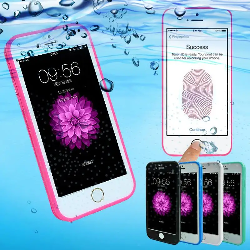 Роскошный Водонепроницаемый чехол 360 для Iphone 6 6s 8 Plus 5 se X ТПУ + ПК