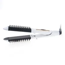 KEMEI KM-6866 Профессиональный 2 в 1 рулон прямо двойного назначения бигуди выпрямление подвижного волос инструмент