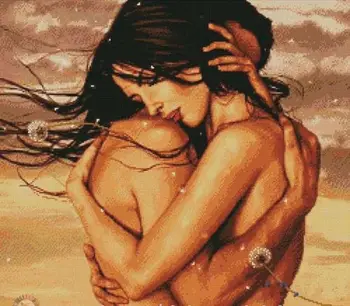 

Gentle woman For Embroidery Sexy People Needlework Crafts 14CT Unprinted Cross Stitch Kits Arts DIY Quality Handmade Decor